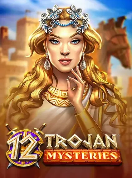 Decorative casino game artwork for Winthere: 12 Trojan Mysteries