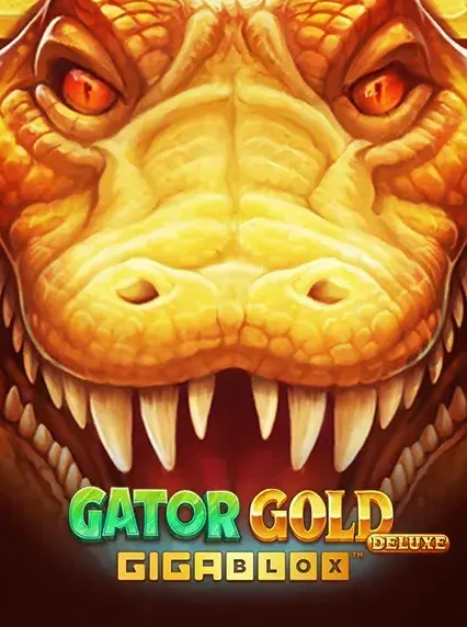 Decorative casino game artwork for Winthere: Gator Gold Deluxe Gigablox